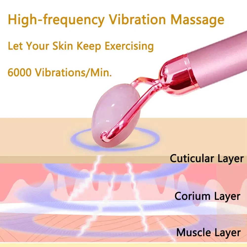 RTS Best Price Sonic Vibrating Private Label Face Lifting Massage Facial Gua Sha Set Quartz Jade Roller Christmas Women Gifts