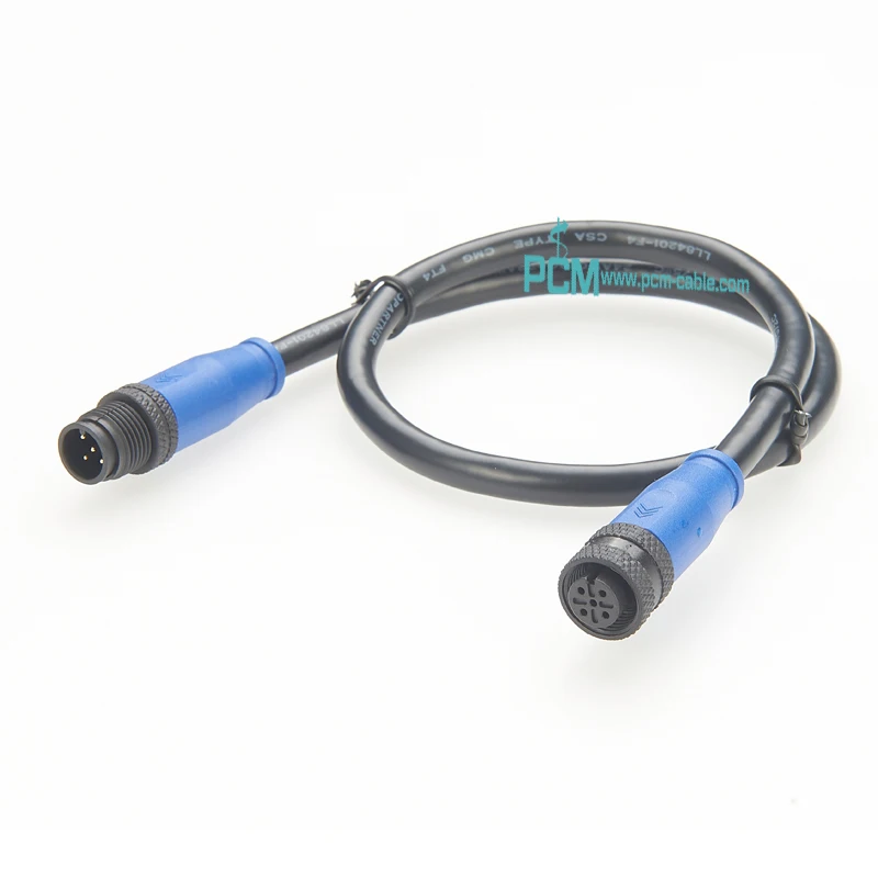 NMEA 2000  M12 5 Position A-code Cable Assembly Male to Female Custom Length