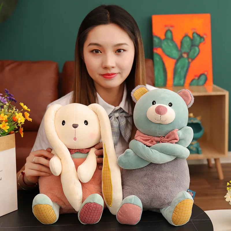 70cm Stretch Rabbit Rabbit Rabbit Doll Plush Toy Warm Sun Bear Cloth Doll Gift Pillow Birthday