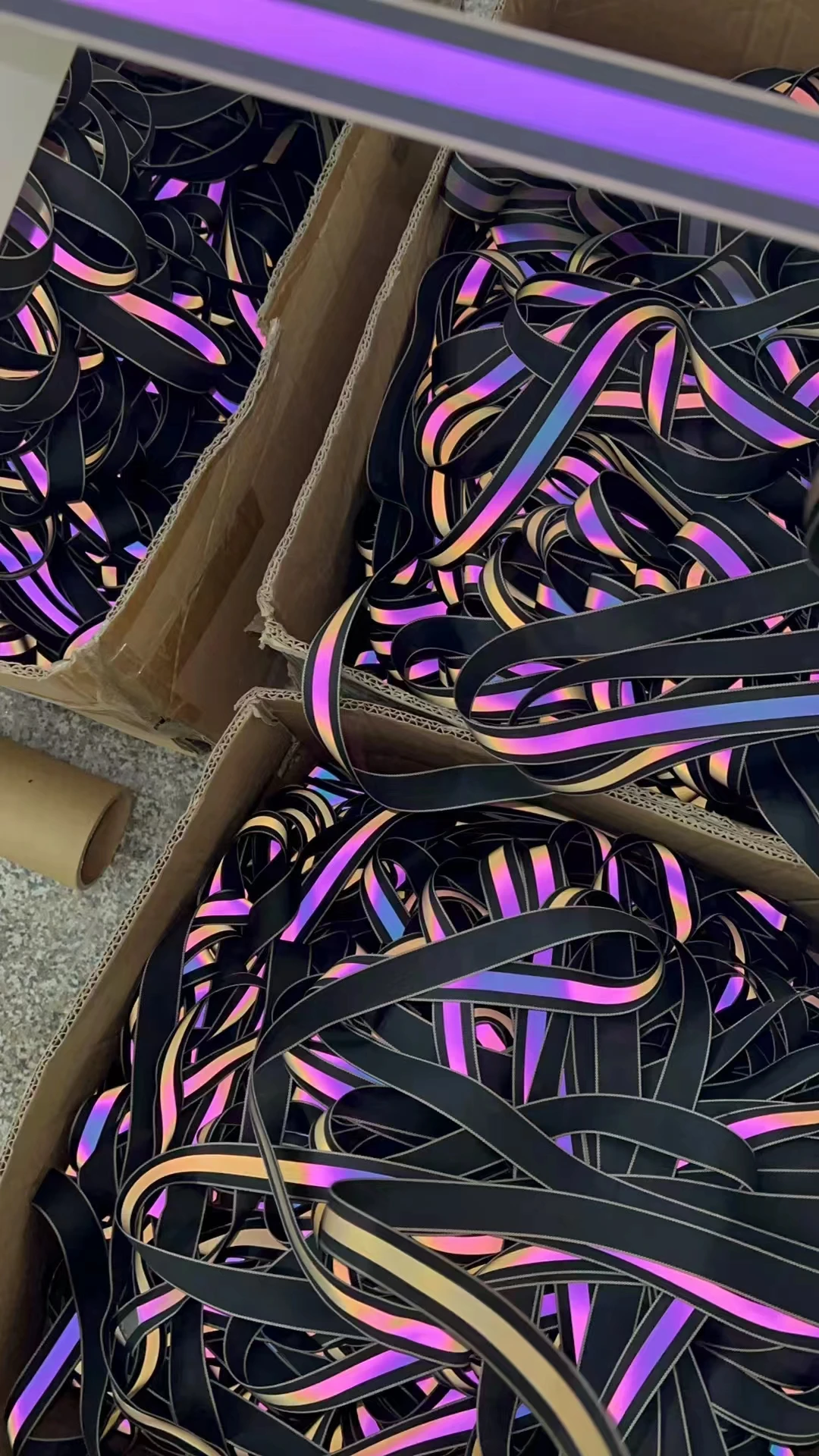 CE EN20471 Reflective Safety Polyester Material Woven Ribbons clear Jacquard Weaving Nylon Trim Webbing Tape Stripe to Sew on