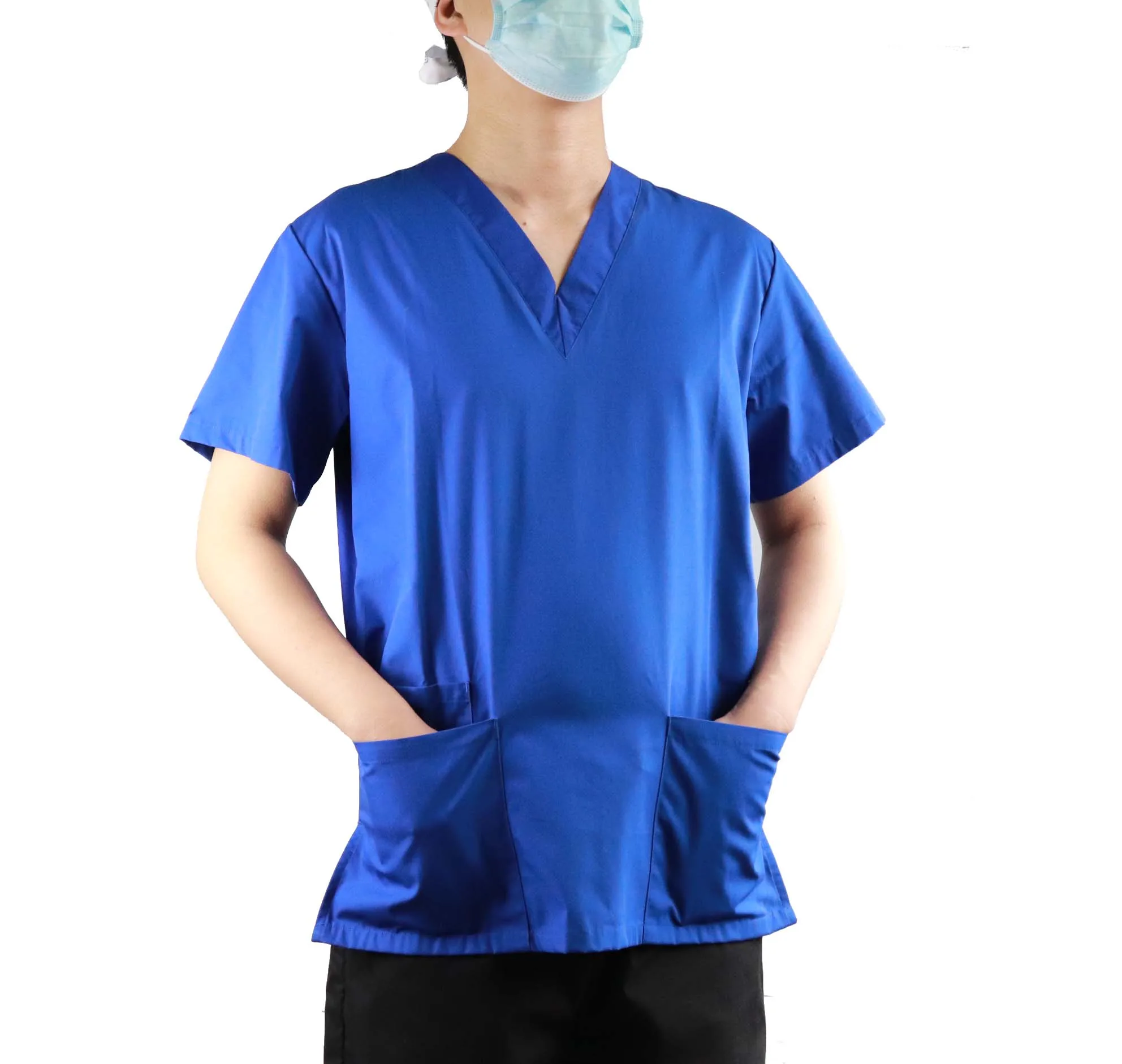 Women's Medical Nursing Uniform Solid Printed Fashion Scrubs Top Hospital Clinic