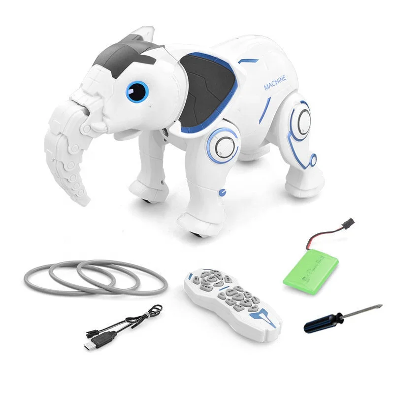 Interactive Voice Remote Control Robot Elephant Toy K17 Intelligent Electronic Programming Dancing RC Elephant Toys for Kids