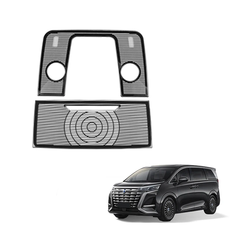 Speaker Read Light Cover For Denza D9 Stainless Steel Black Read Light Speaker Decoration Horn Cover Interior Accessories