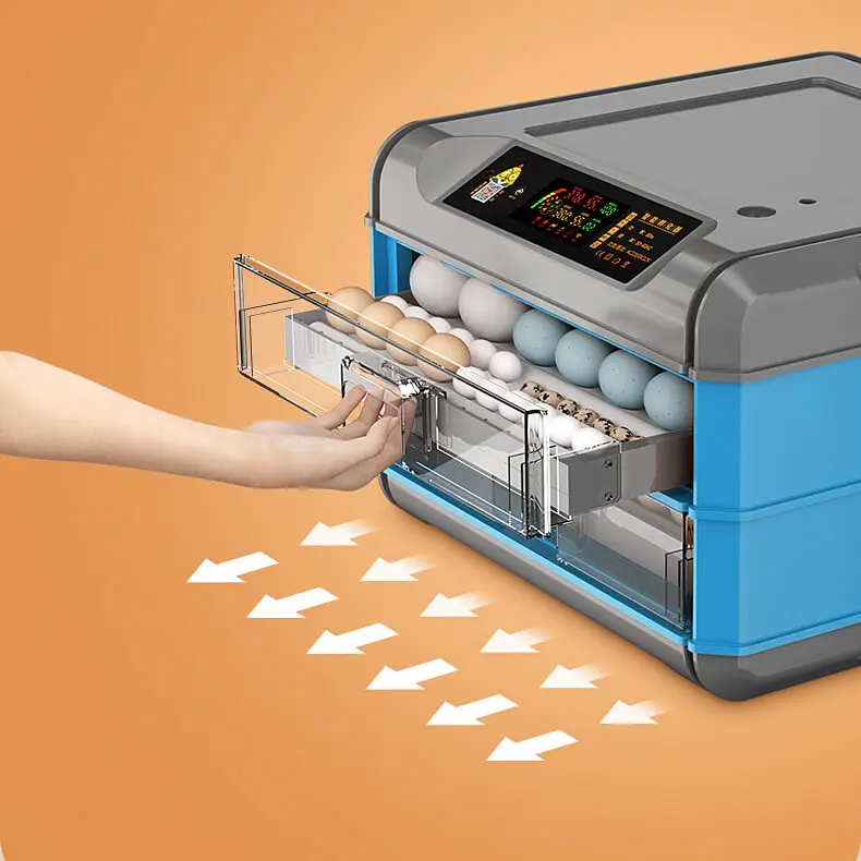 Japan Trade Hot Sale Red 72 Capacity Industrial Solar Automatic Egg Incubator With Control Box