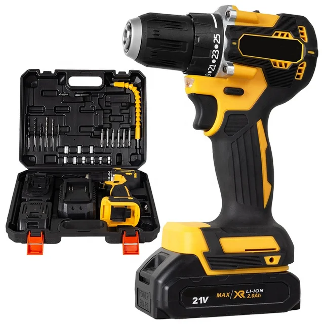 NEOBRISKEN Brushless Dual Speed Lithium Electric Drill, Cordless Rechargeable Impact Drill, Portable Electric Screwdriver Set