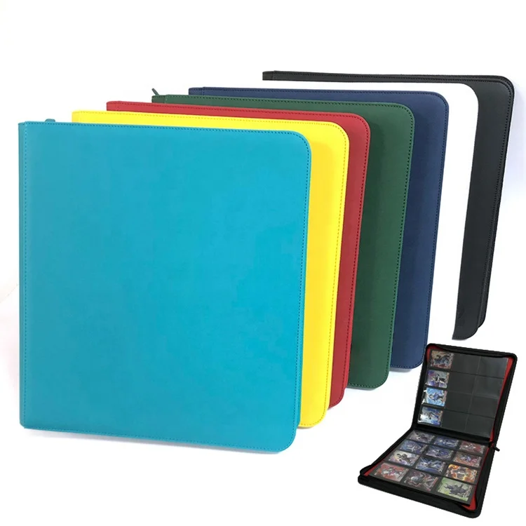 Large Custom Print Protected Zippered Oversized Trading Card Binder 12 Pocket