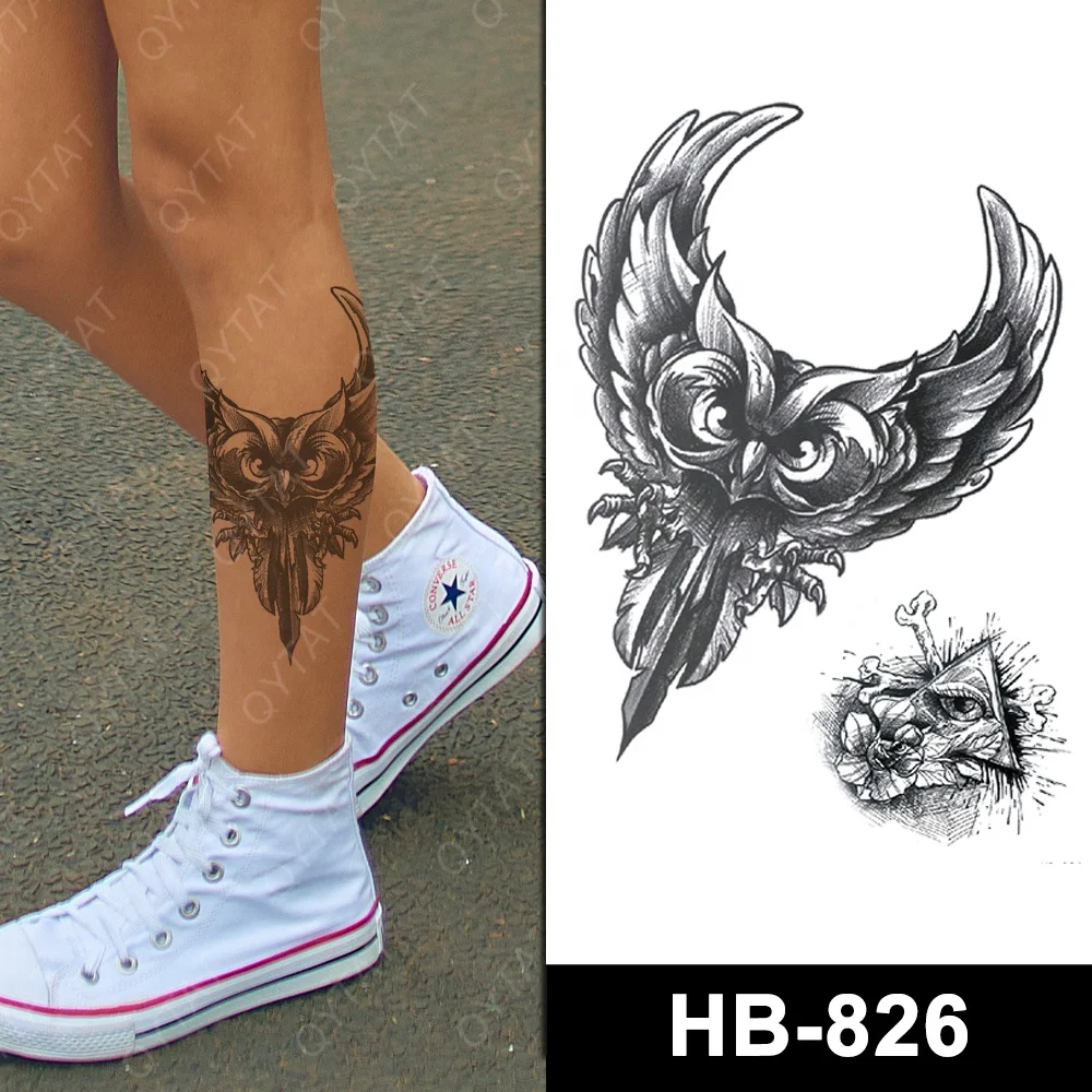 Tatuaggio Temporaneo all'Ingrosso a Base d'Acqua con Nuovo Design a Forma  di Gufo per Braccio