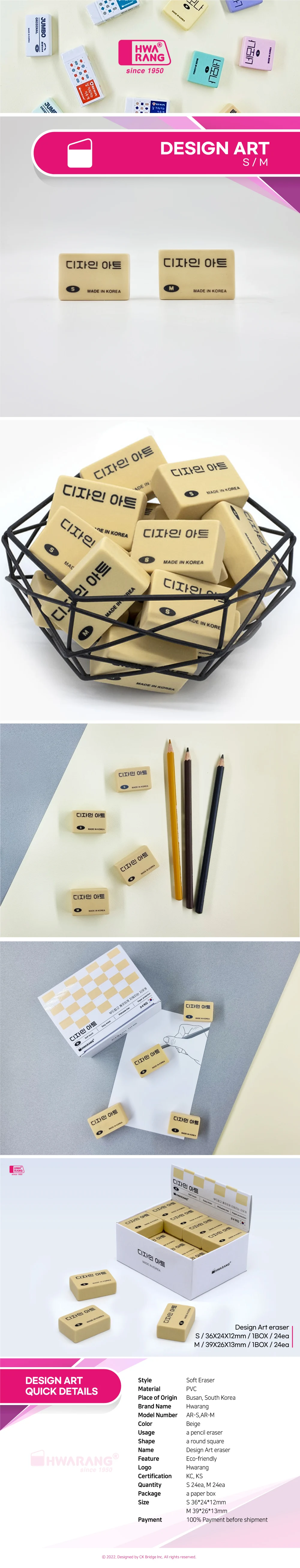 Hot Sale Jumbo Pp Color Eraser Wholesale Durable School & Office