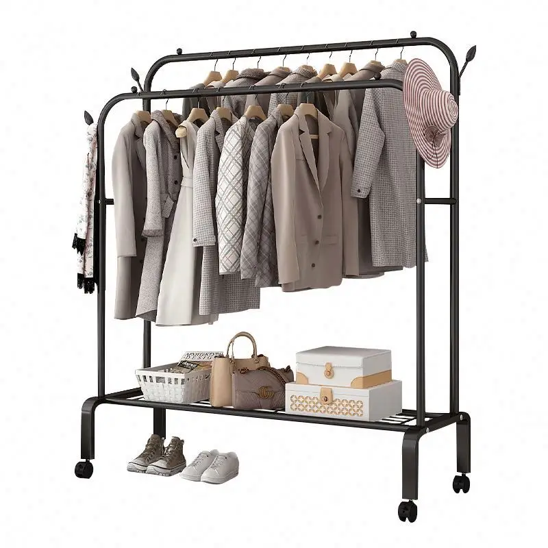 Rattan Clothes Racks Clothing Store Display Rack Handmade Natural