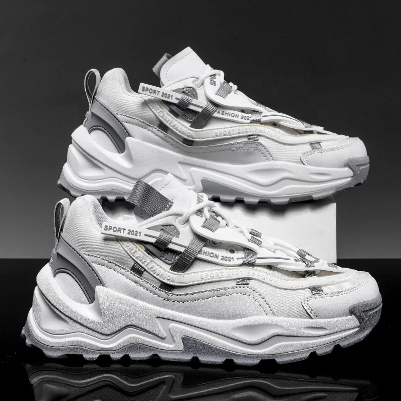 Moda uomo Casual piattaforma donna scarpe bianche Trend Sneakers  traspiranti stivali di tela scarpe da corsa scarpe con plateau uomo  calzature