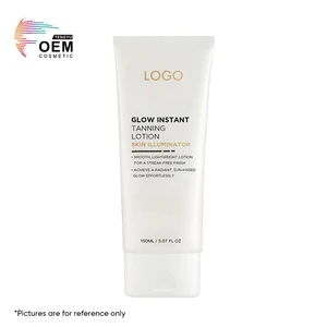 Private Label Skincare 150 Tube Improve Skin Tone Shimmering Non-sticky Sunless Tan Glow Instant Tanning Lotion