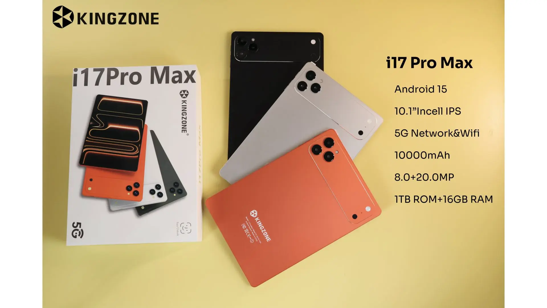 Pad I17ProMax MTK Octa Core New 16GB+1024GB IPS Keyboard & Pen
