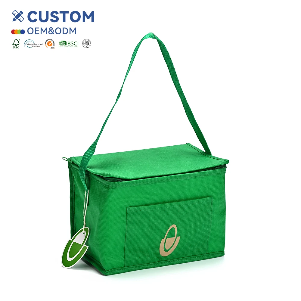 Custom Logo Outdoor Portable Folding Camping Picnic Large Can Cooler Box Collapsible Insulated Thermal Lunch Bag