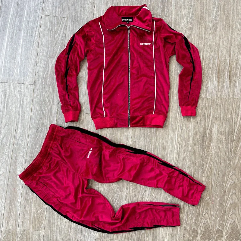 Pink Palm Angels Jogging Suit Mens Tracksuit Designer Set