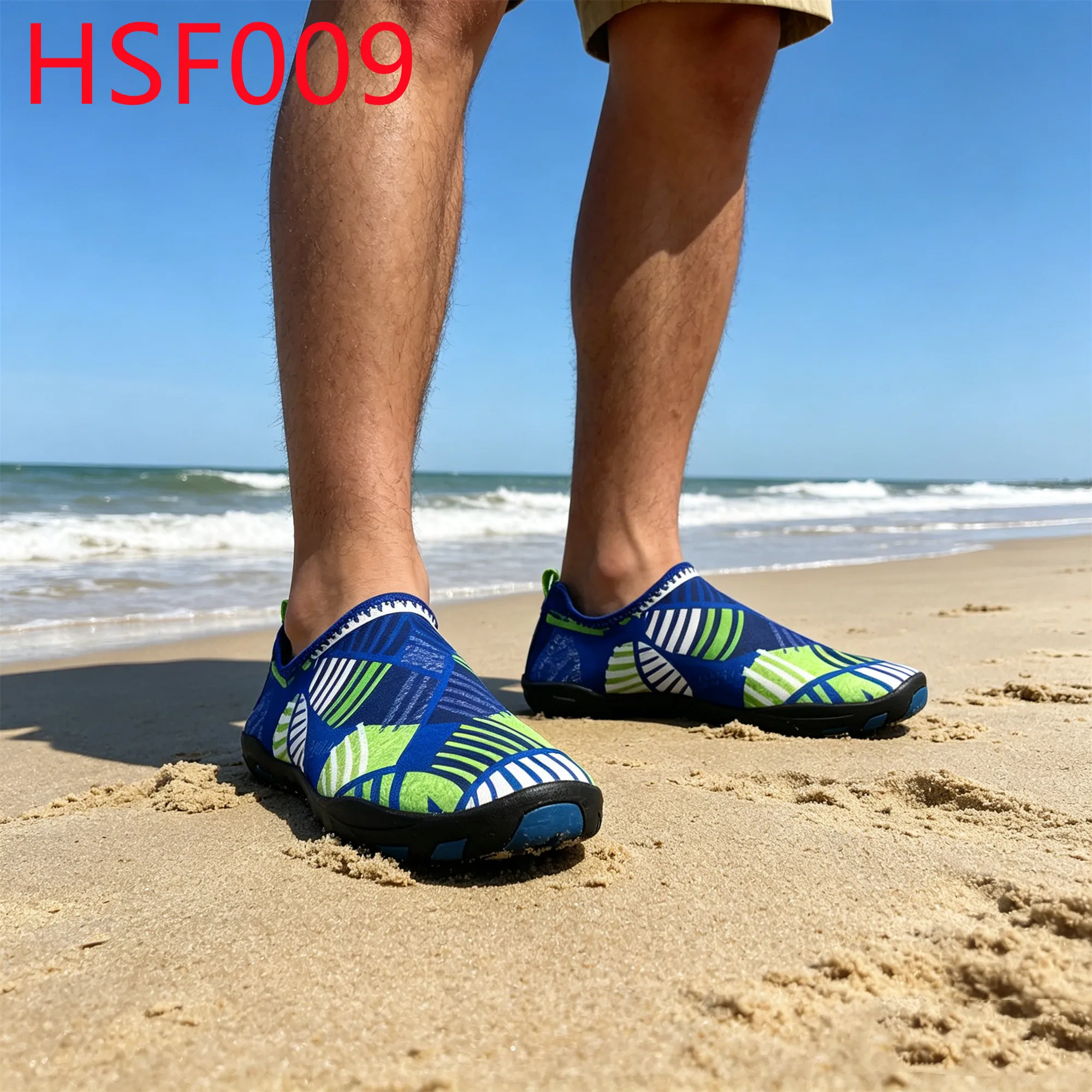 YYR, Kasut Telanjang Kaki dengan Tapak Getah Tidak Licin untuk Berjalan di Air Dangkal, Kasut untuk Trekking di Aliran Air, Mudah Dikeringkan dengan Udara, Kasut Berenang Biru untuk Dijual – HSF009