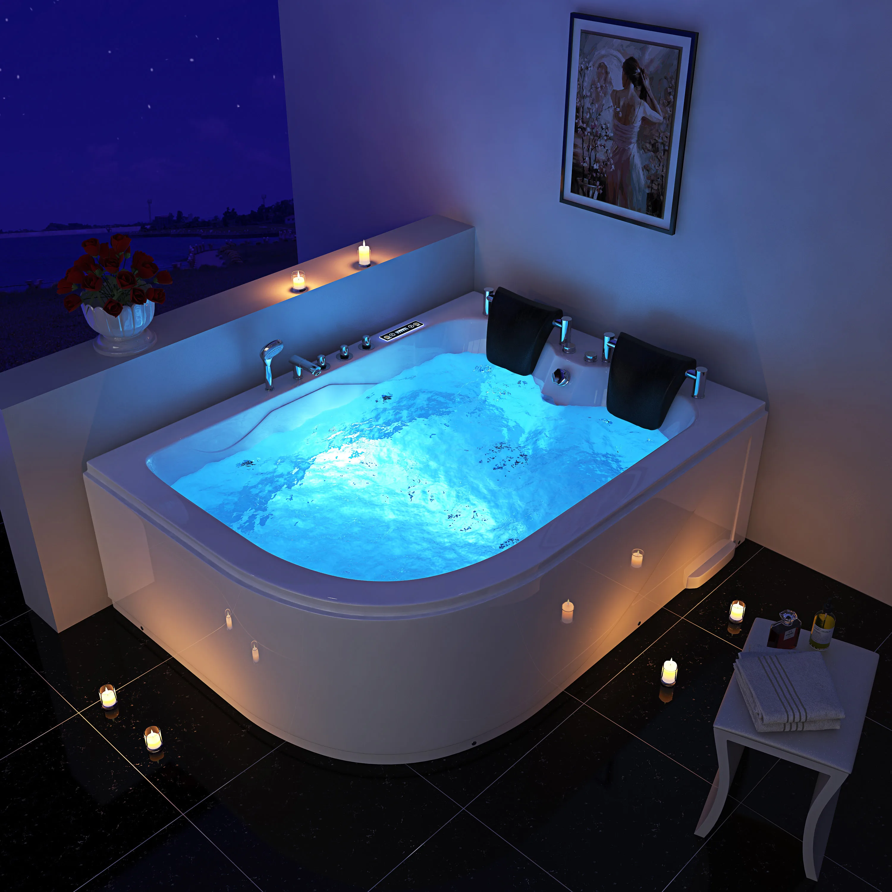 Alibaba.com: White Luxury Design SPA Massage Bathtub, Acrylic Two
