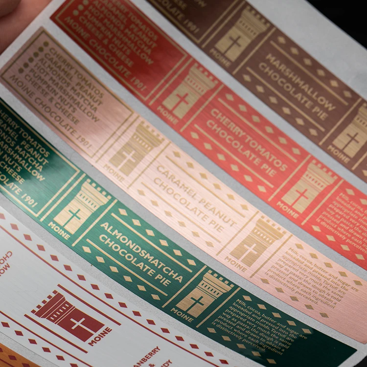 product custom small round logo brushed silver glossy vinyl sticker labels print personalizados waterproof adhesive stickers sheet-6