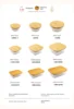 Flat bamboo wood section - square 1200ml