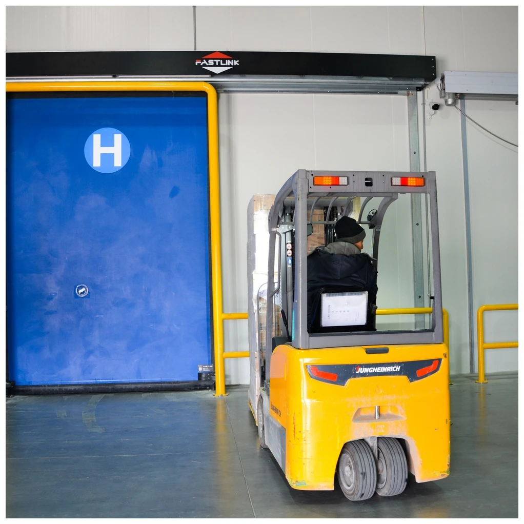 Fastlinknew Product Industrial Customized Elastic Panel Fast Closing Single Sliding Door Cold Storage High Speed Sliding Doors