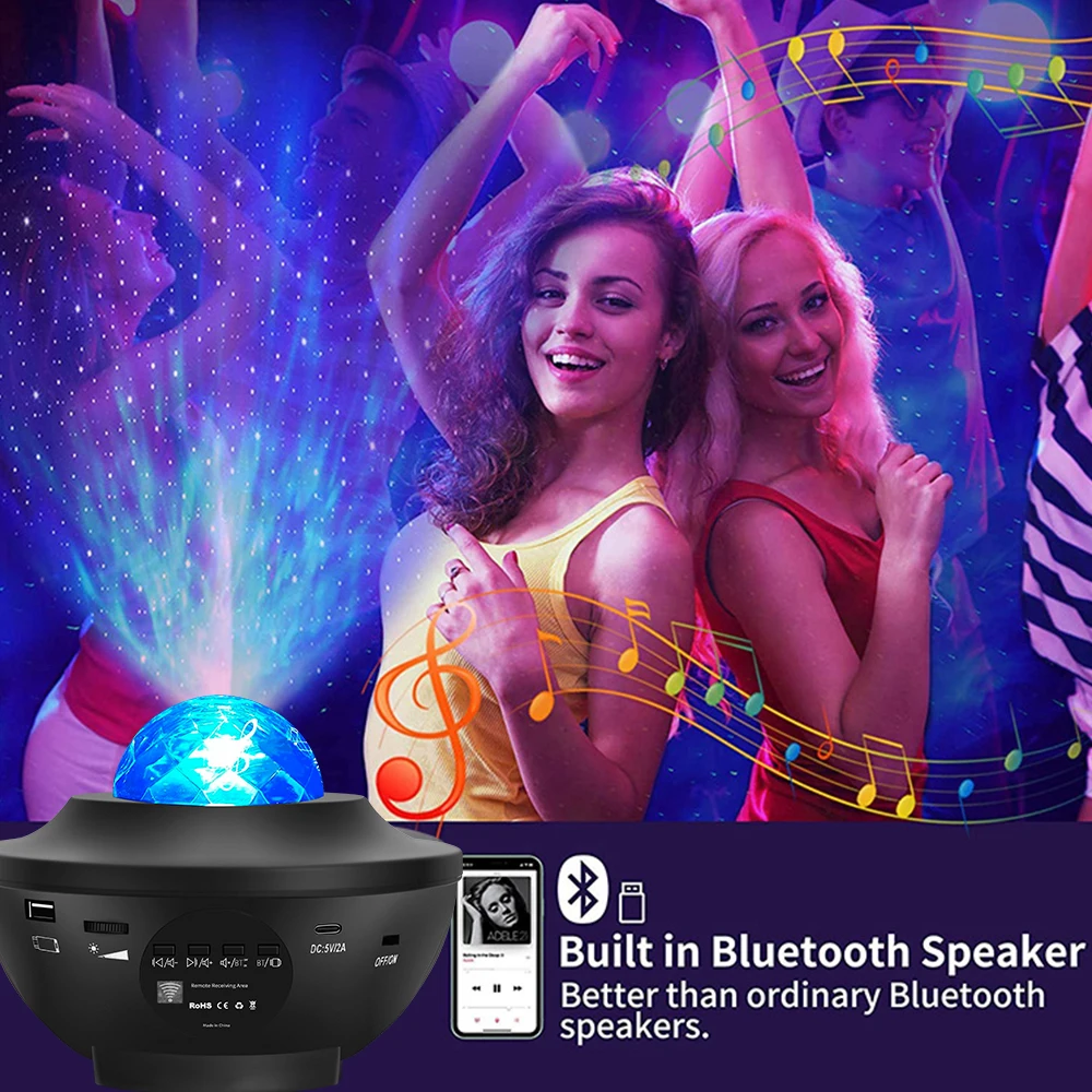 Gala Xy Projector Smart WIFI Music  News Remote Control Moon Starry Night Light Gala Xy LED Star Projector Lamp