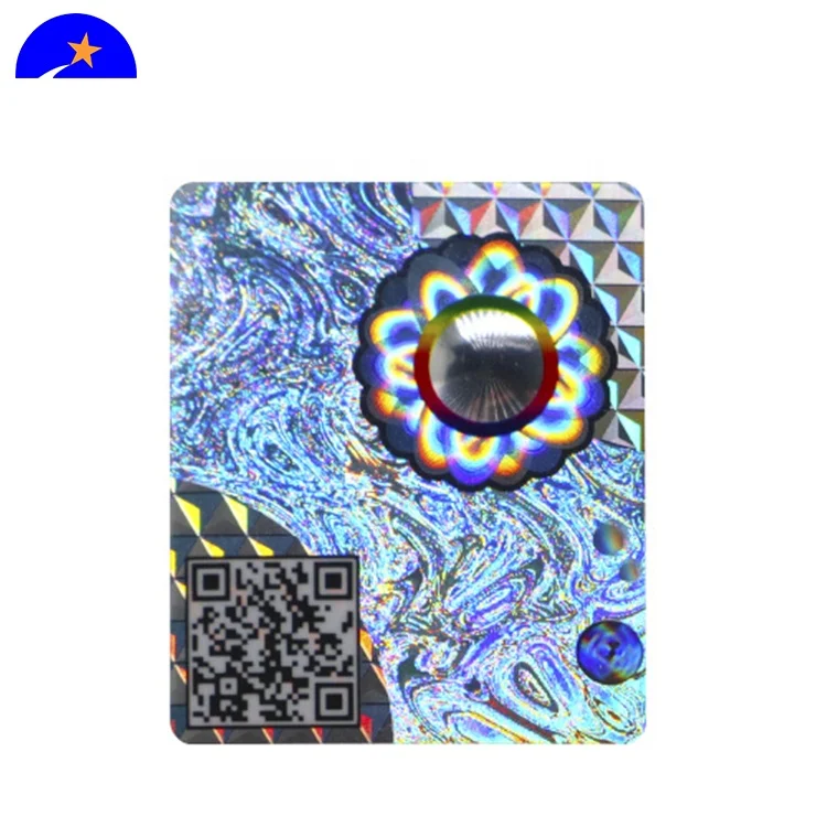 QR Code 3d Security Custom Hologram Sticker Label