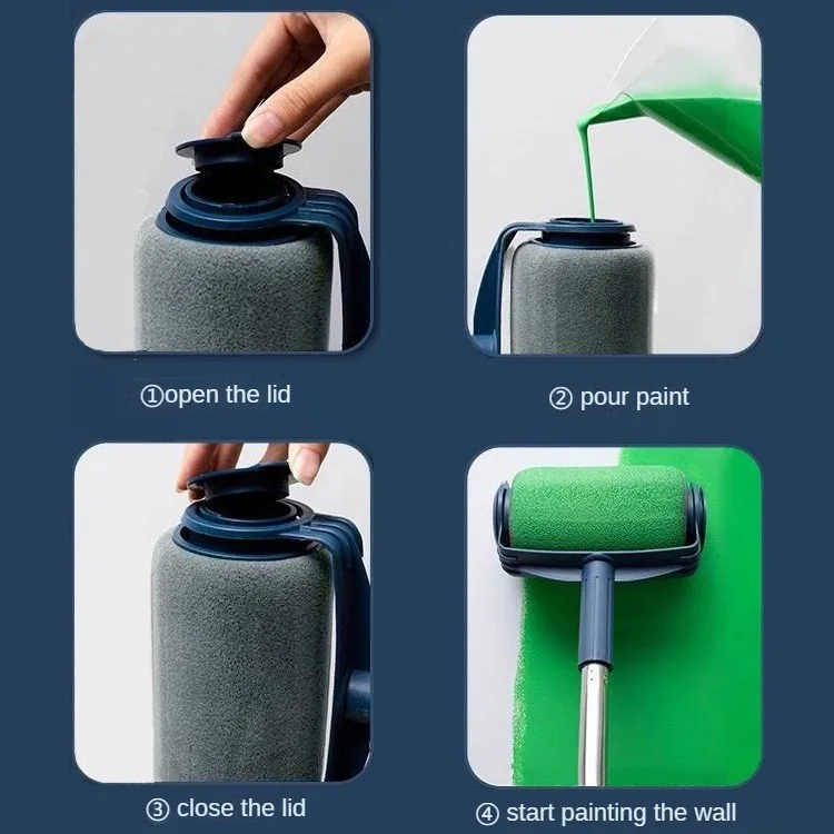 Wholesale Multi Functional Polyacrylic Fabric Easy Paint Brush and Roller Paint Runner Pro Roller Brush Painting Handle Tool