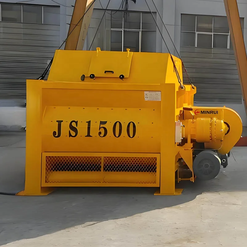 Minrui Mini Portable JS1500 Concrete Mixer 1500 Litre Cement Machine Skid Steer Attachment