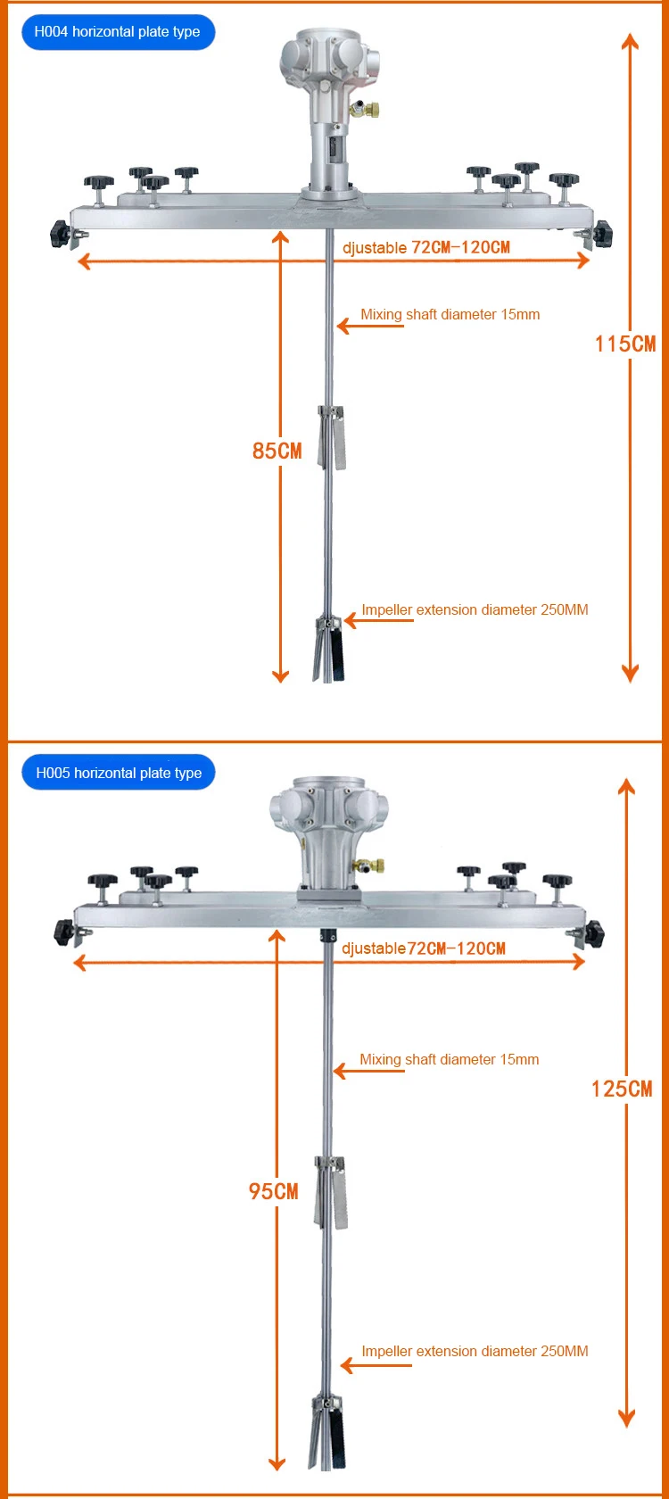 Ibc Tank Air Mixer Agitator Mixer 1/2hp Heavy Duty 1000l Liquid Intensive Industrial Usage Air