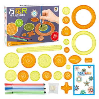 Spirograph Drawing Toys Set Interlocking Gears Wheels Painting Drawing  Accessories Creative Educational Toy Spirographs