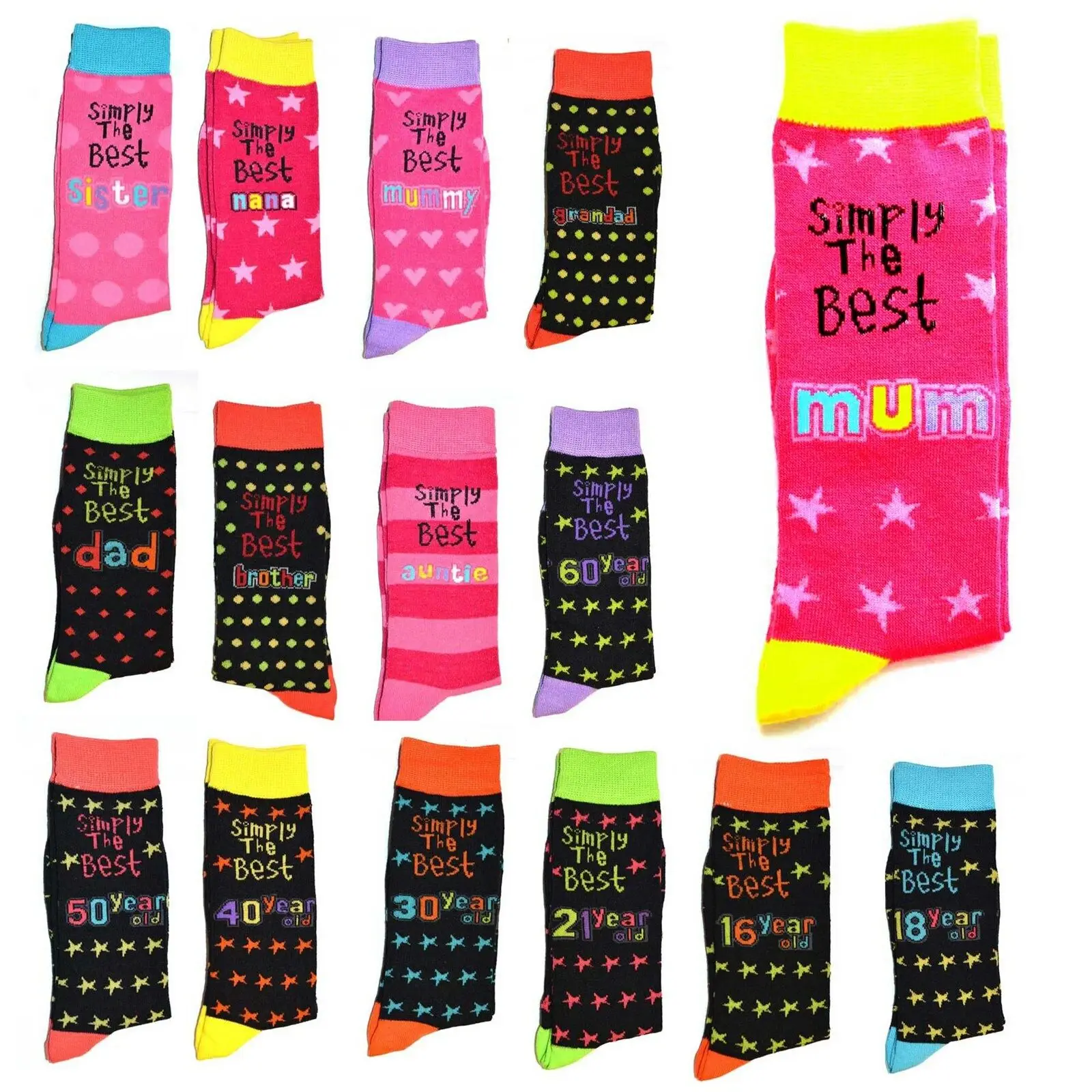 Simply The Best Socks Birthday Christmas Mothers Day Fathers 13 16 18 Gifts 