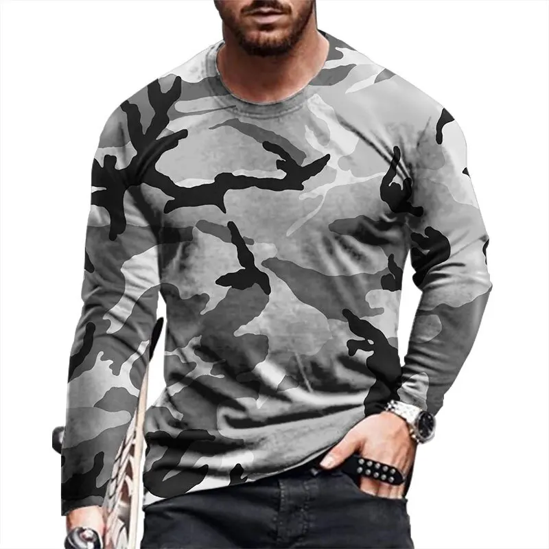 2022 Spring Slim Fit Long Sleeve Cool New Style Crewneck T- Shirt For ...