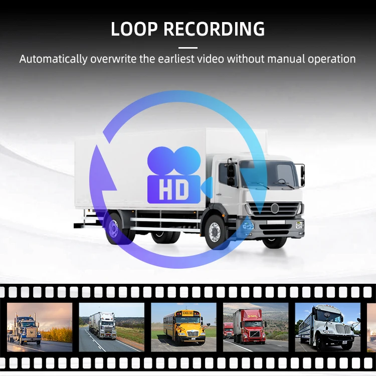 Wemaer 7 Inch Monitor Screen 2 Ways Cameras Truck Security Audible and Visual Alarm BSD ADAS System for Bus RV Vehicle details