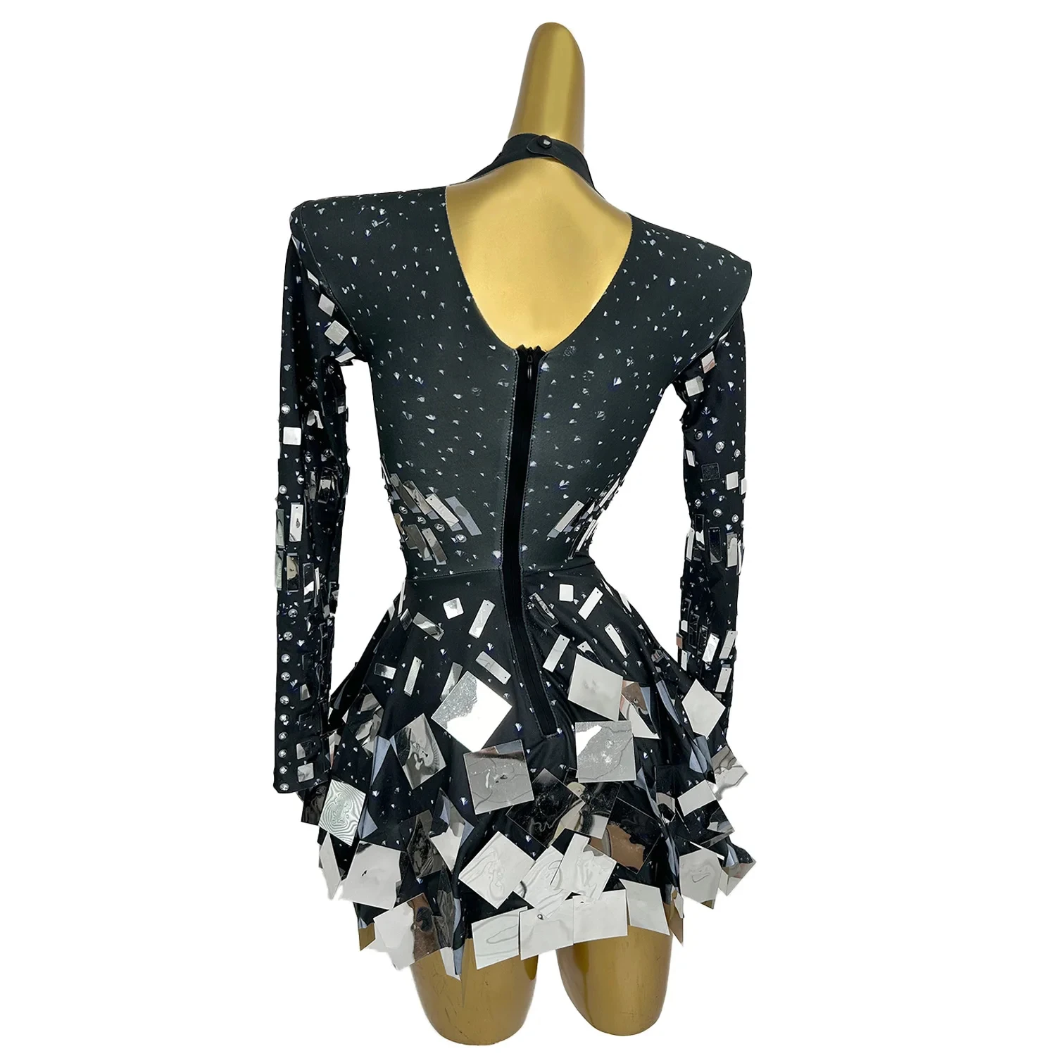 glitter festival dress Women's Tan Sequin Mini Dress