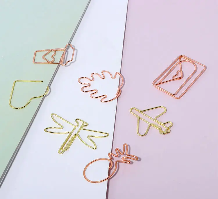 Low Price Note Folder Office Business Card Cute Mini Small Metal Musical Claw Bookmark Book Mark Clip