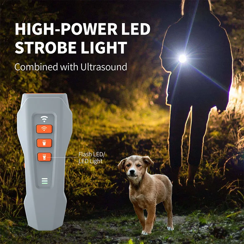 Electric Dog Bark Deterrent Outdoor Ultrasonic Dog Repeller Anti