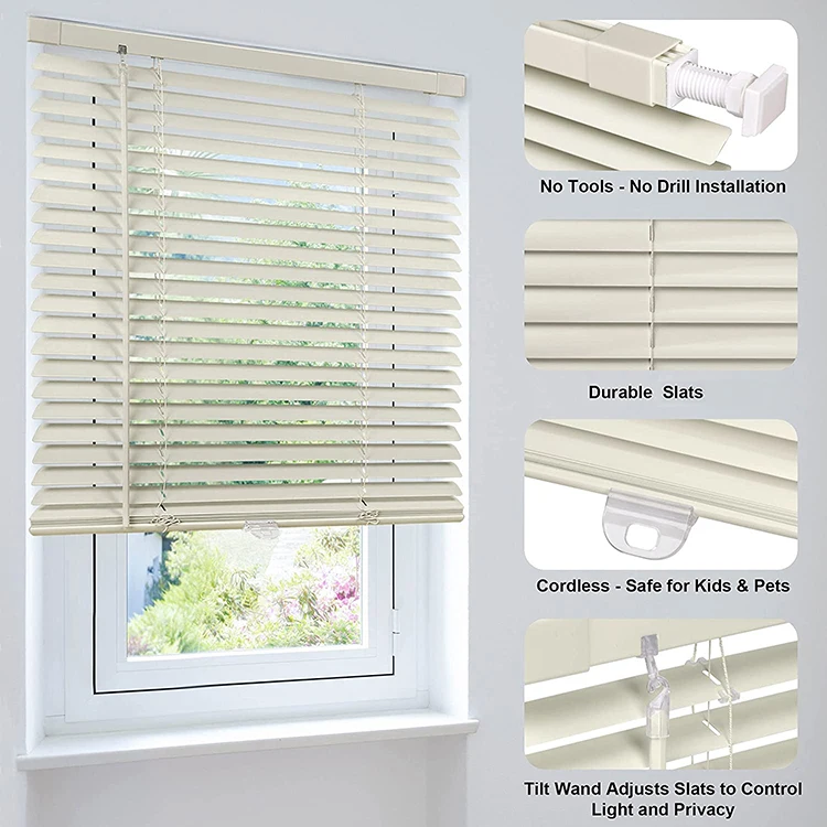 Custom Made Childsafe Widely Used Faux Wood Slat Window