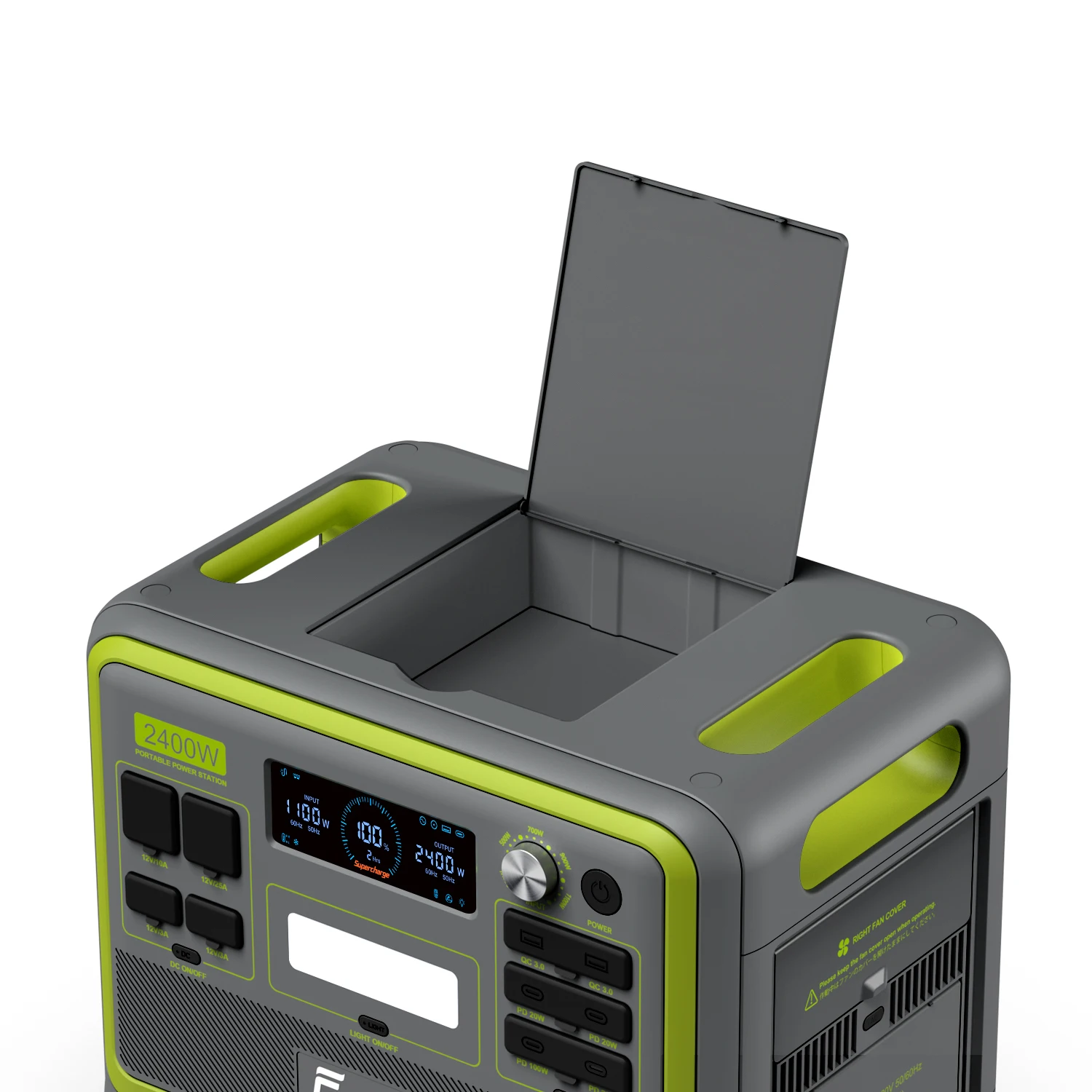 2400w バッテリー ポータブル電源 Fossibot F2400 50/60Hz 双方向 