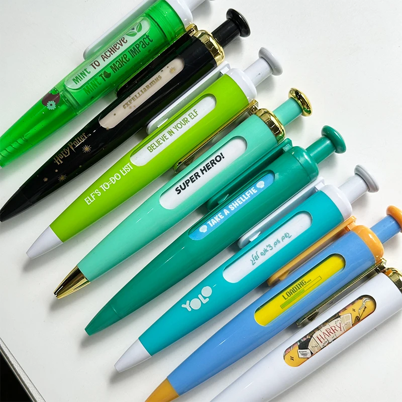 Hotselling Customized 6 Message Randomly Slot Machine Advertising Pen Message Ballpoint Pen