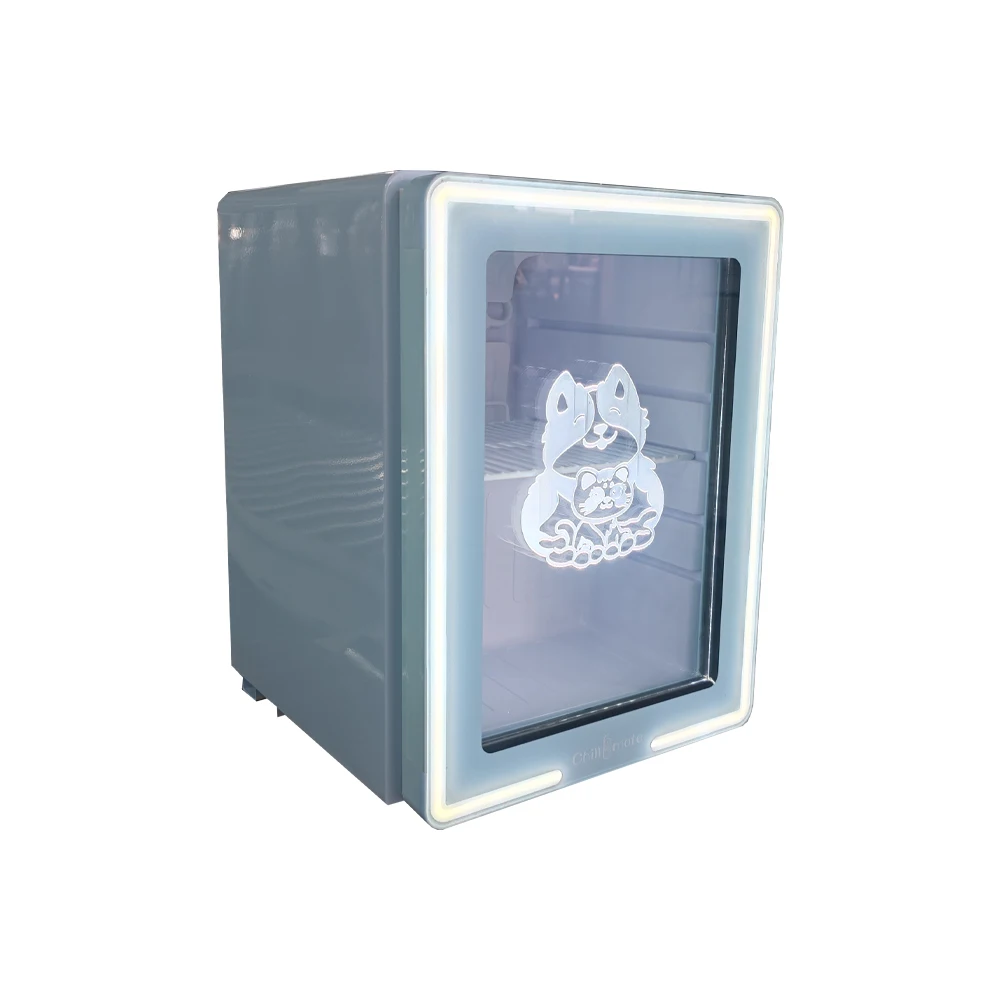 Custom Mini Glass Door Caviar Fridge Portable Table Top Factory Installation for Hotel Use