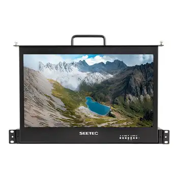 FEELWORLD SC173-HD-56 17.3 Inch 1RU Pull Out Rack Mount Video Monitor Full HD 1920x1080 with Boot-up Image Customization