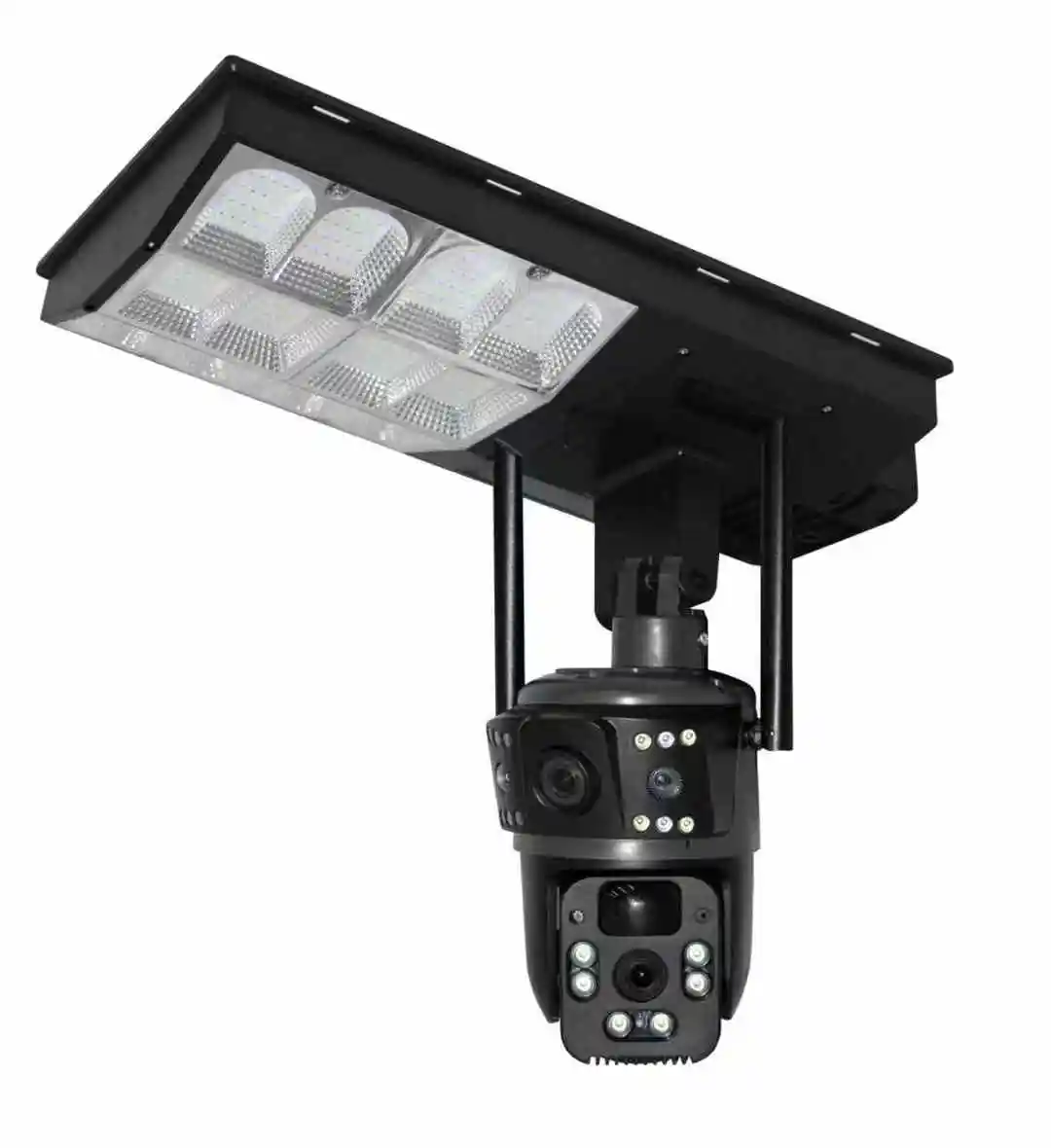NEW Arrive Small Size 2 in 1 Courtyard Street Light Solar Camera V380 Pro Cctv Camera Dual Lens Solar 4g Sim Ptz Dome Camera