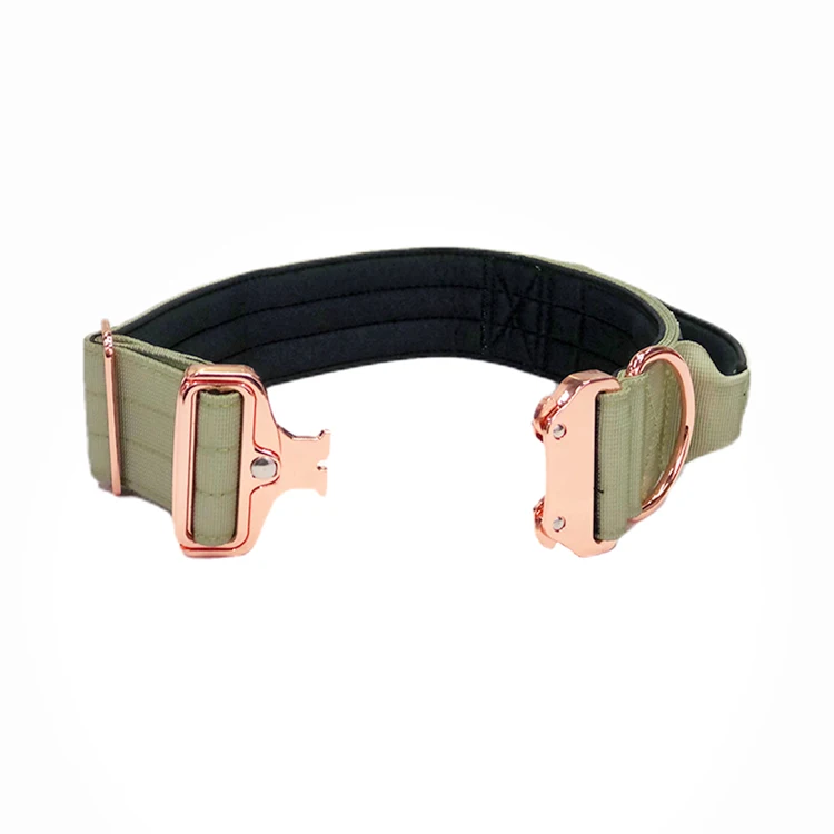 2 Inch Adjustable Tactical Dog Collar With Handle And Metal Buckle