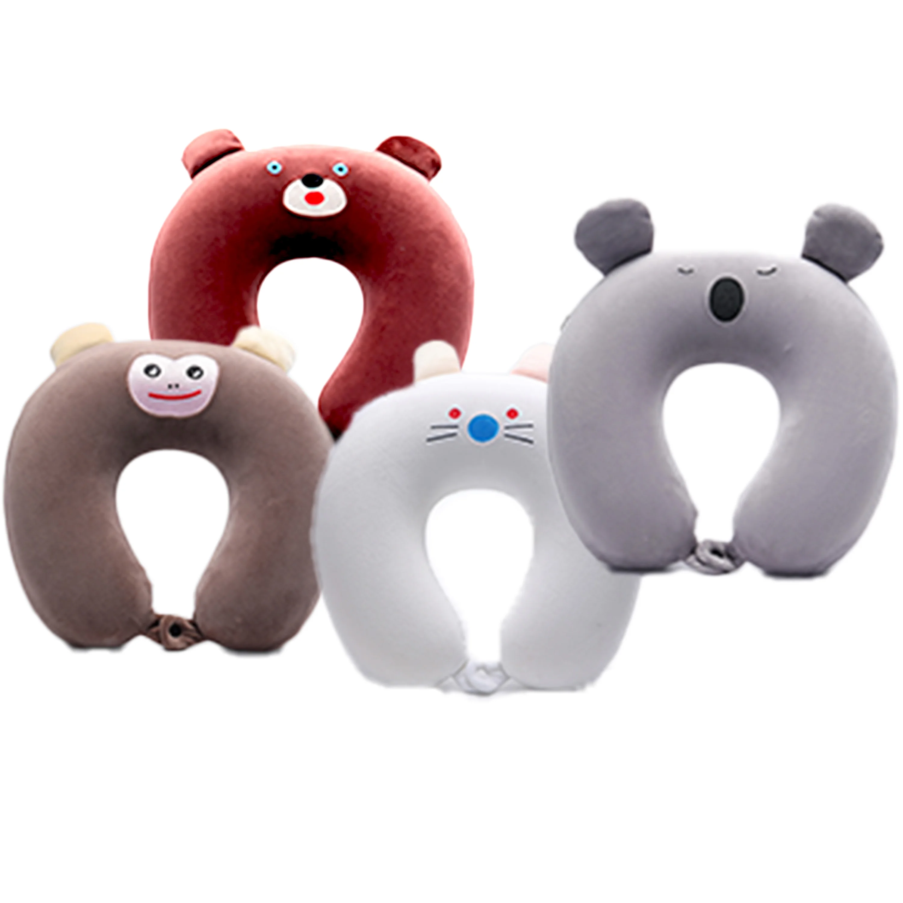 Wholesale Baby Children Camping Memory Foam Cervical Neck Pillows for customized plush kids Toys