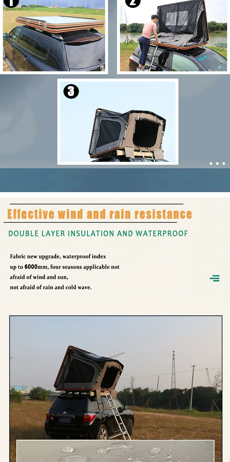 Australia Popular Motop Hard Shell Camping Roof Top Tent Aluminum