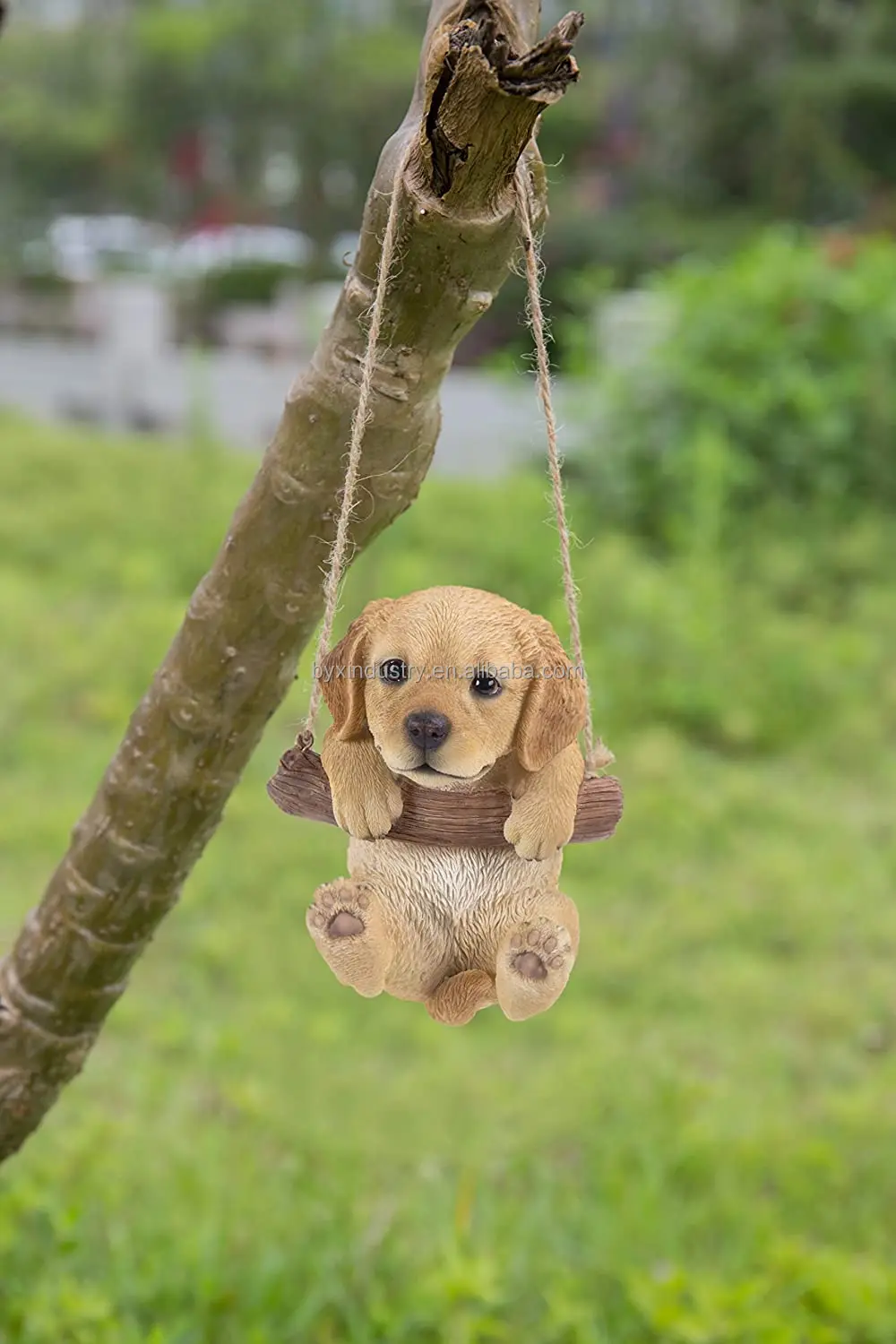 Hanging Golden Retriever Puppy Statue