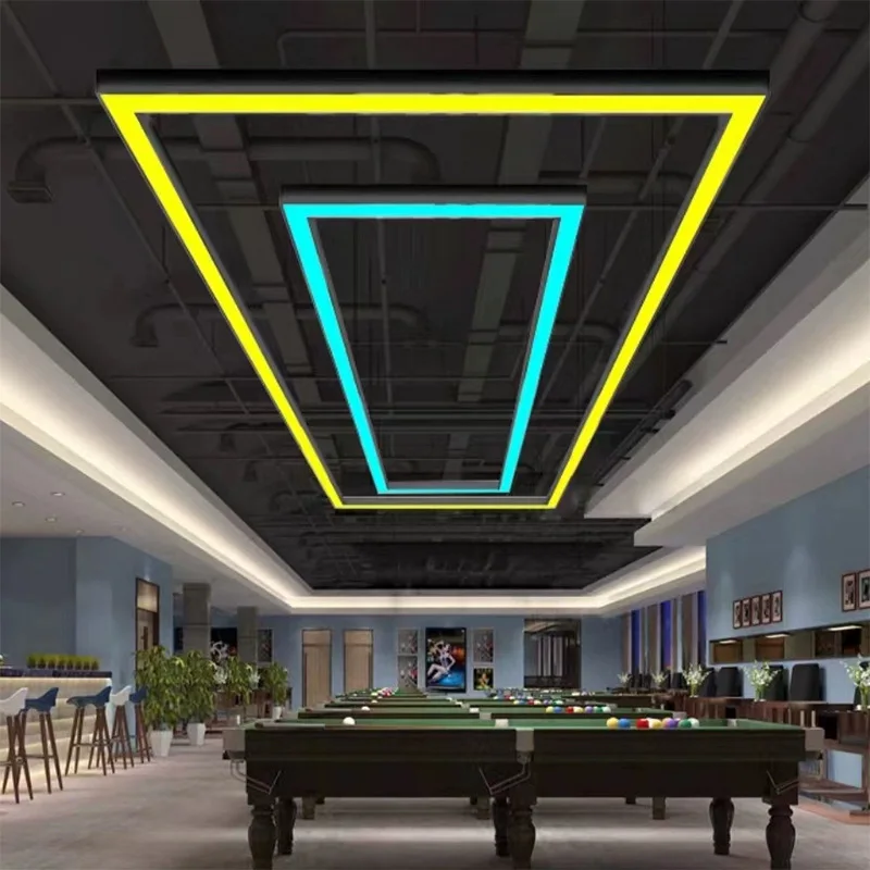 LED-belysning för biljardrum och bordtennisrum, atmosfärskapande strimmellampa utan synliga fogar, linjär belysning med färgtemperatur 6000 K