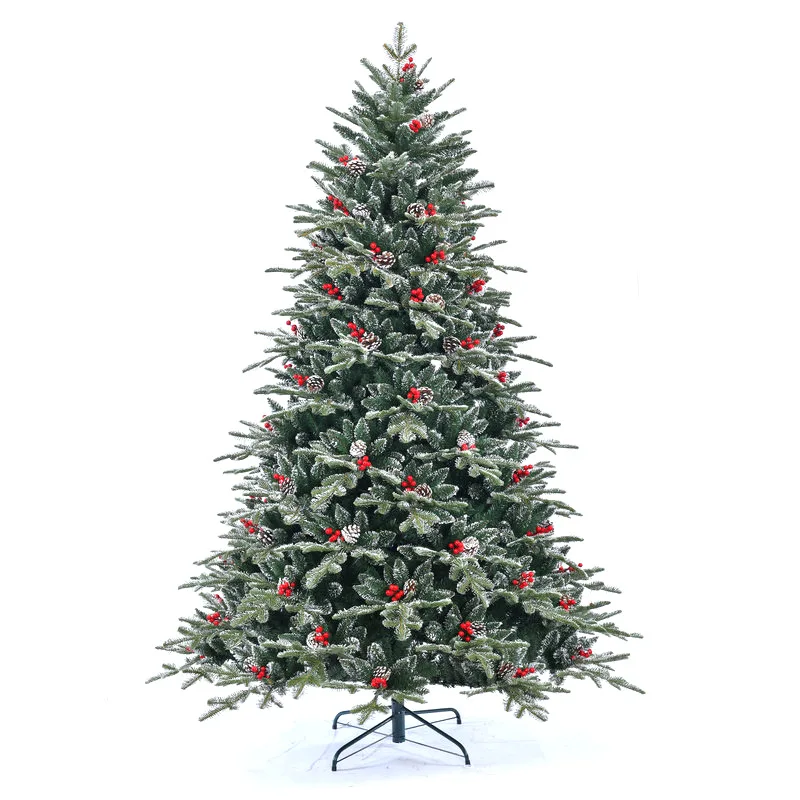 Yiwu Factory Manufacturer Wholesale Custom Pine Cone Snow White Artificial Christmas Tree for Mall Holiday Decoration