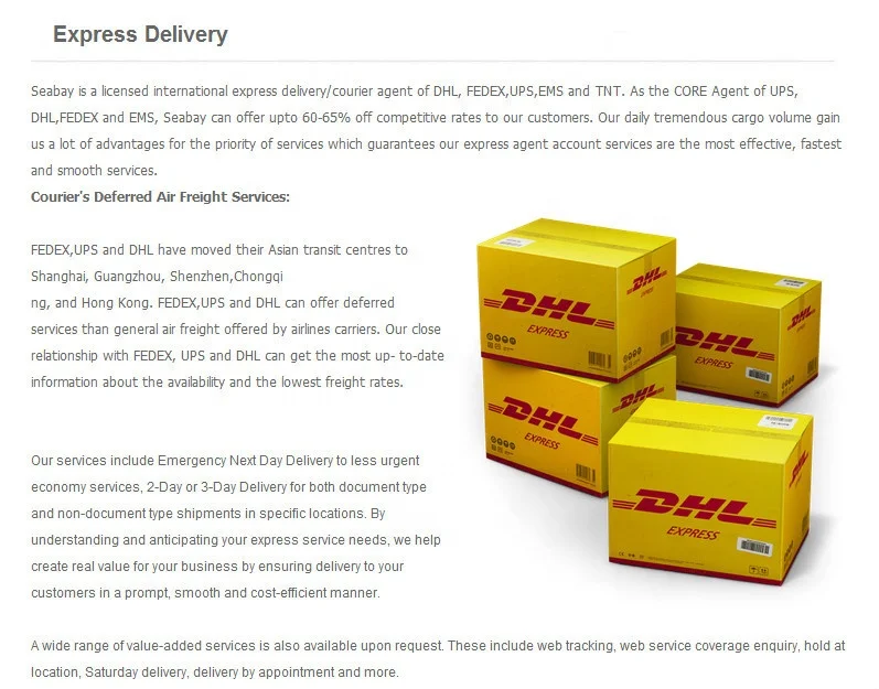 Международная экспресс-доставка DHL из Китая в Италию