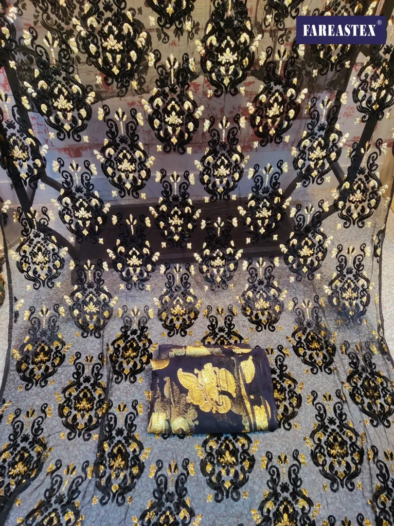 FAREASTEX Fancy Design Silk Fabric for Dirac Somali Set Sudanese Women Toub Garbasaar Faransawi