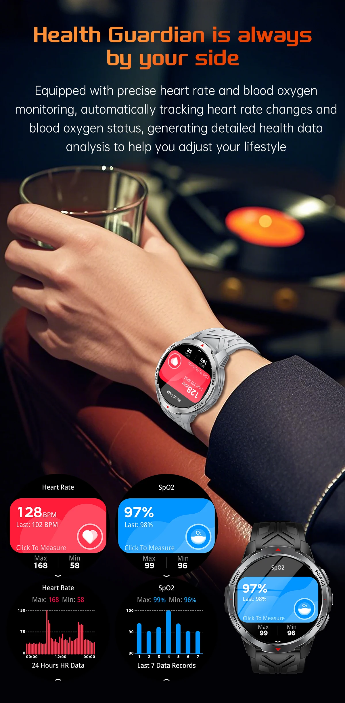 Chinese factory supplier supply  2025 Tk88 Smart Watch With Flashlight 1.7inch Round Screen 3atm Waterproof Heart Rate Sports Compass Smartwatch 1100mah Battery - Buy Smart Watch With Flashlight sports Compass Smartwatch heart Rate